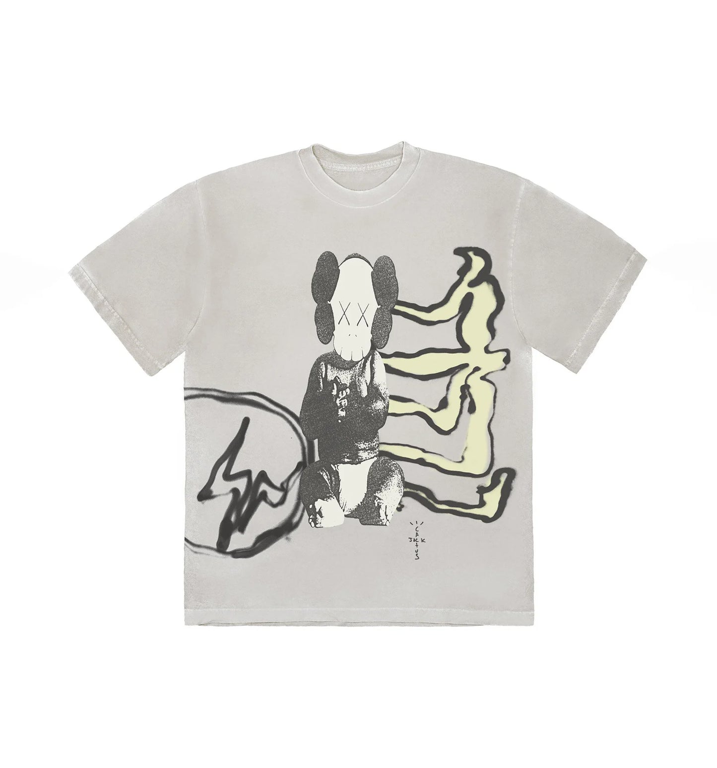 PROMO Travis Scott Cactus Jack + Kaws For Fragment Tee White