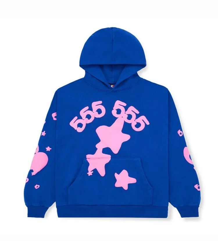 Sp5der Blue Pink Beluga Hoodie