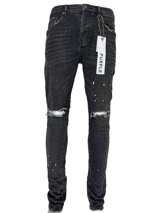 Purple Brand Over Spray Black Denim Jean