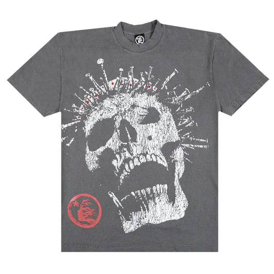 PROMO Hellstar Studios Crowned Skull Tee Grey